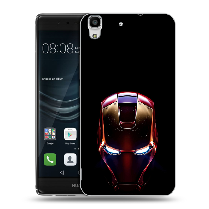 Силиконовый чехол на Huawei Y6II с принтом IronMan Железный человек Силиконовый чехол на Huawei Y6II с принтом IronMan Железный человек