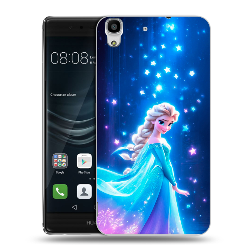 Силиконовый чехол на Huawei Y6II с принтом Холодное сердце Frozen Силиконовый чехол на Huawei Y6II с принтом Холодное сердце Frozen
