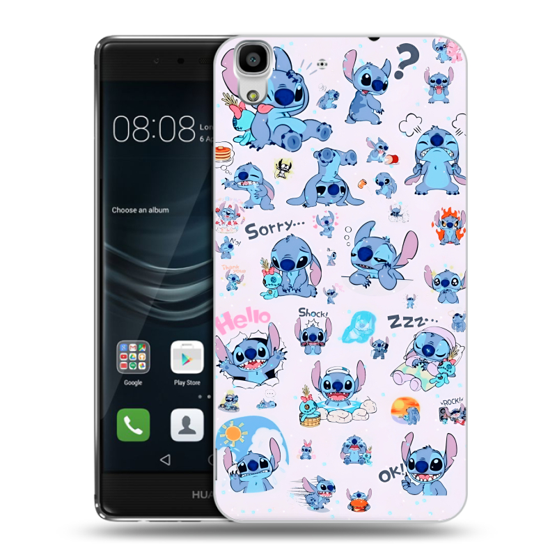 Силиконовый чехол на Huawei Y6II с принтом Лило и Стич Силиконовый чехол на Huawei Y6II с принтом Лило и Стич