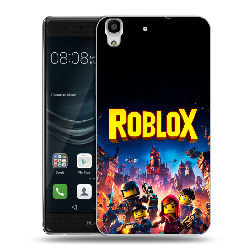 Силиконовый чехол на Huawei Y6II с принтом Roblox Роблокс Силиконовый чехол на Huawei Y6II с принтом Roblox Роблокс
