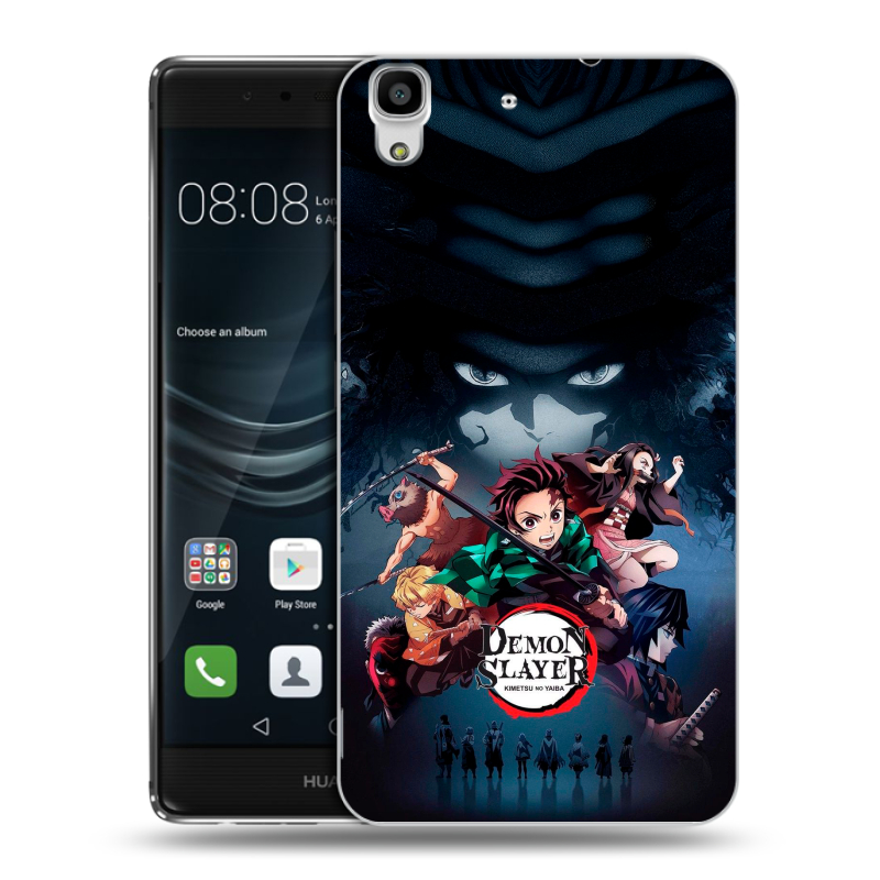 Силиконовый чехол на Huawei Y6II с принтом Demon Slayer Клинок рассекающий демонов Силиконовый чехол на Huawei Y6II с принтом Demon Slayer Клинок рассекающий демонов