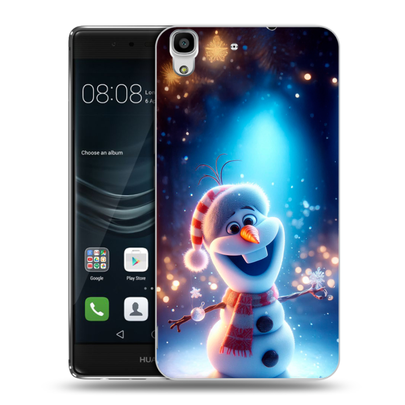 Силиконовый чехол на Huawei Y6II с принтом Новый год Силиконовый чехол на Huawei Y6II с принтом Новый год