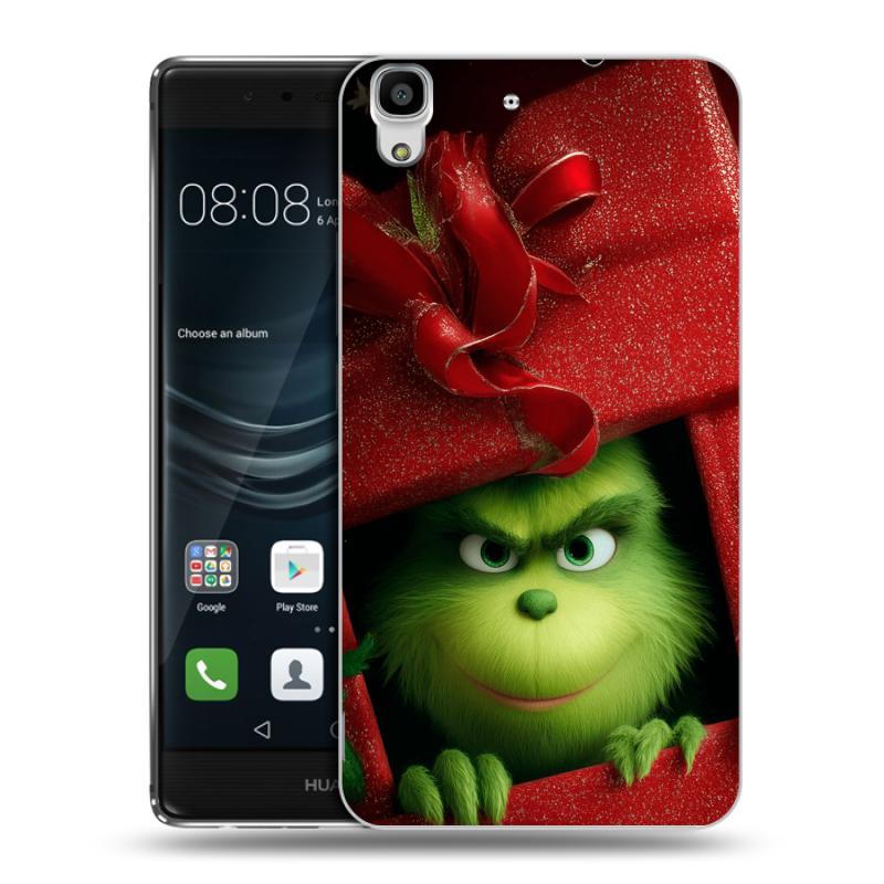 Силиконовый чехол на Huawei Y6II с принтом Новый год Силиконовый чехол на Huawei Y6II с принтом Новый год