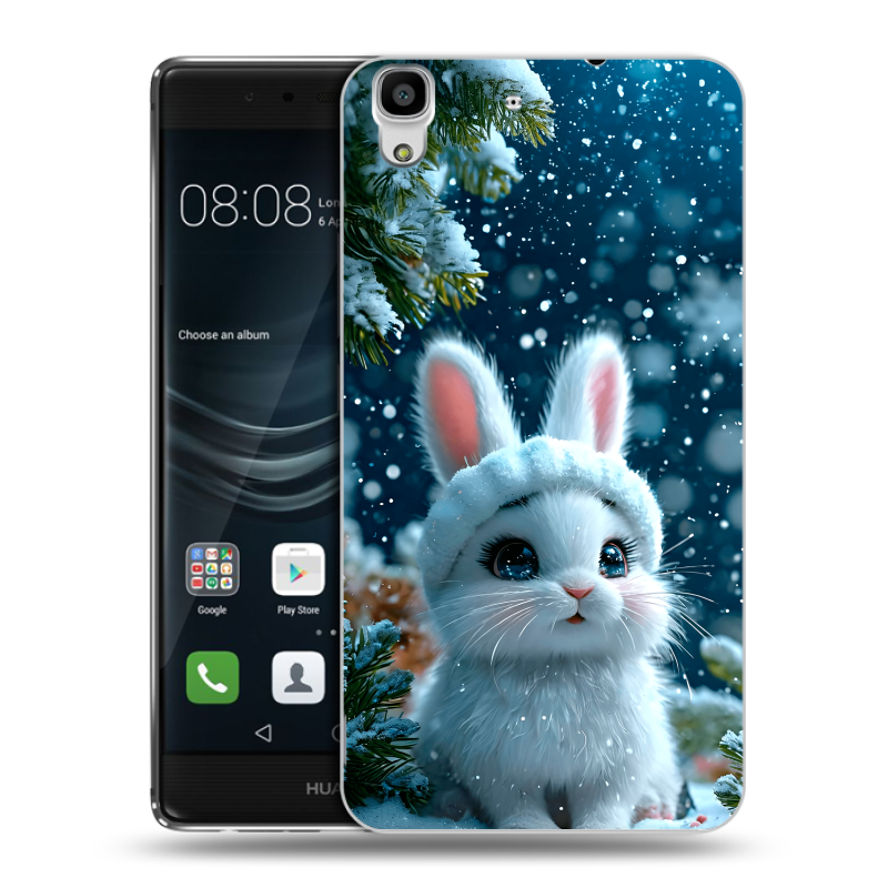 Силиконовый чехол на Huawei Y6II с принтом Новый год Силиконовый чехол на Huawei Y6II с принтом Новый год