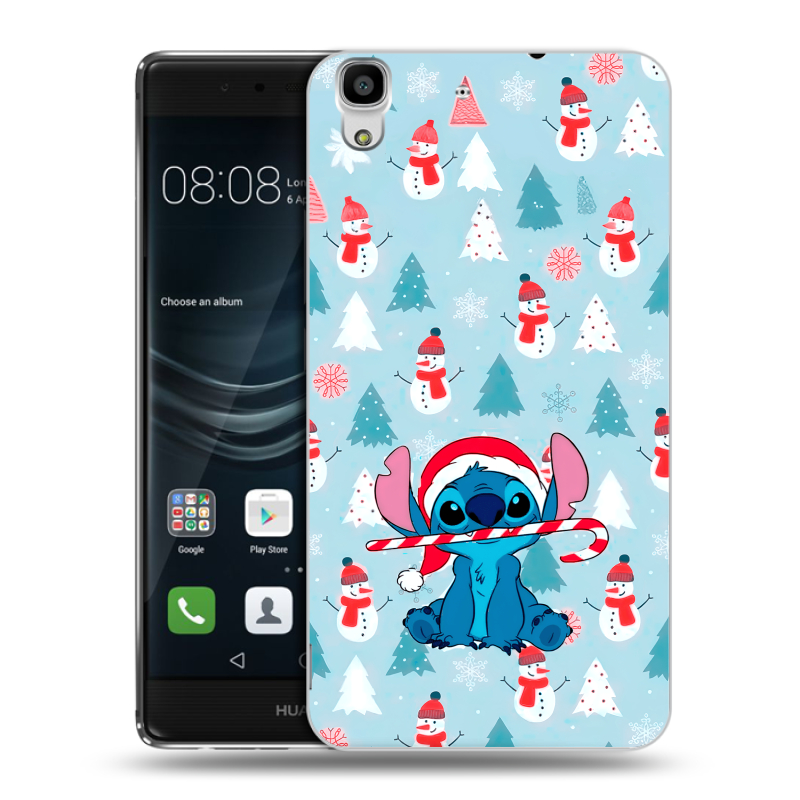 Пластиковый чехол на Huawei Y6II с принтом Стич Новый год Пластиковый чехол на Huawei Y6II с принтом Стич Новый год