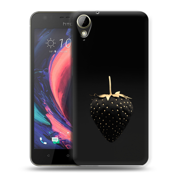 Пластиковый чехол на HTC Desire 10 Lifestyle с принтом Черная клубника
