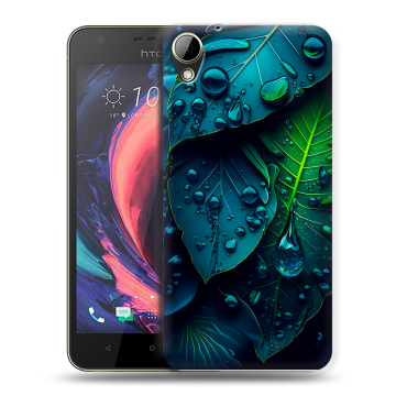 Пластиковый чехол на HTC Desire 10 Lifestyle с принтом Листья