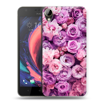 Пластиковый чехол на HTC Desire 10 Lifestyle с принтом лавандовые розы