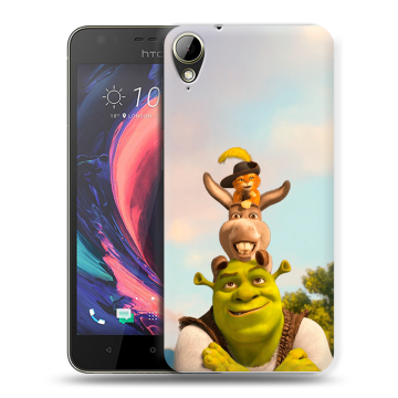 Пластиковый чехол на HTC Desire 10 Lifestyle с принтом Шрек Shrek