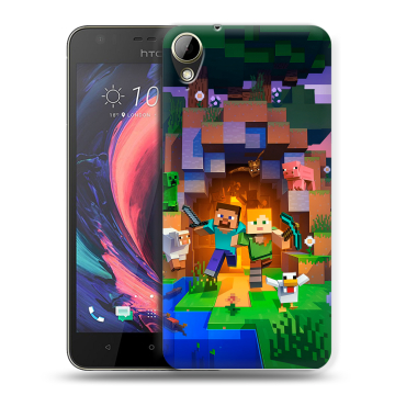 Пластиковый чехол на HTC Desire 10 Lifestyle с принтом Майнкрафт Minecraft Пластиковый чехол на HTC Desire 10 Lifestyle с принтом Майнкрафт Minecraft