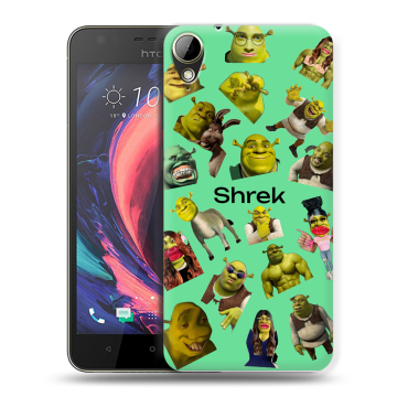 Пластиковый чехол на HTC Desire 10 Lifestyle с принтом Шрек Shrek