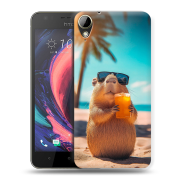 Пластиковый чехол на HTC Desire 10 Lifestyle с принтом Капибара Пластиковый чехол на HTC Desire 10 Lifestyle с принтом Капибара