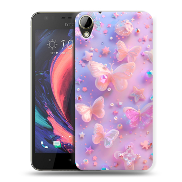 Пластиковый чехол на HTC Desire 10 Lifestyle с принтом Бабочки Пластиковый чехол на HTC Desire 10 Lifestyle с принтом Бабочки