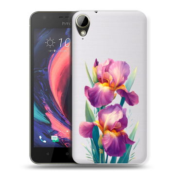 Пластиковый чехол на HTC Desire 10 Lifestyle с принтом Цветы орхидеи