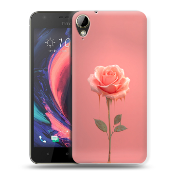 Пластиковый чехол на HTC Desire 10 Lifestyle с принтом Розовая роза