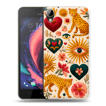 Пластиковый чехол на HTC Desire 10 Lifestyle с принтом Модный принт
