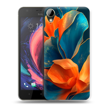 Пластиковый чехол на HTC Desire 10 Lifestyle с принтом Цветы