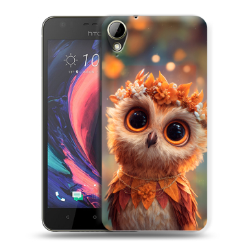Пластиковый чехол на HTC Desire 10 Lifestyle с принтом Милая сова