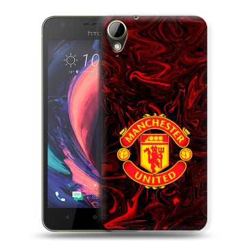 Пластиковый чехол на HTC Desire 10 Lifestyle с принтом Manchester United