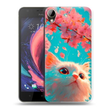 Пластиковый чехол на HTC Desire 10 Lifestyle с принтом Красивый кот