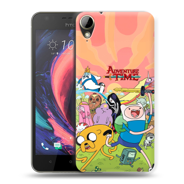 Пластиковый чехол на HTC Desire 10 Lifestyle с принтом Adventure time Время приключений