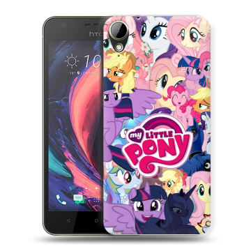 Пластиковый чехол на HTC Desire 10 Lifestyle с принтом My little pony Дружба чудо
