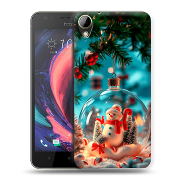 Пластиковый чехол на HTC Desire 10 Lifestyle с принтом Новый год