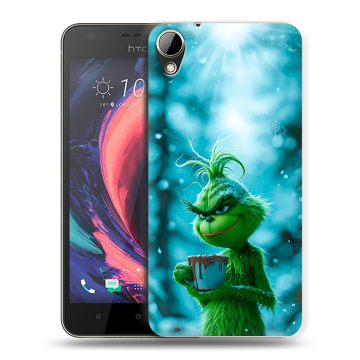 Пластиковый чехол на HTC Desire 10 Lifestyle с принтом Новый год гринч