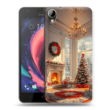 Пластиковый чехол на HTC Desire 10 Lifestyle с принтом Новый год