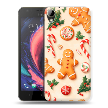 Пластиковый чехол на HTC Desire 10 Lifestyle с принтом Новый год