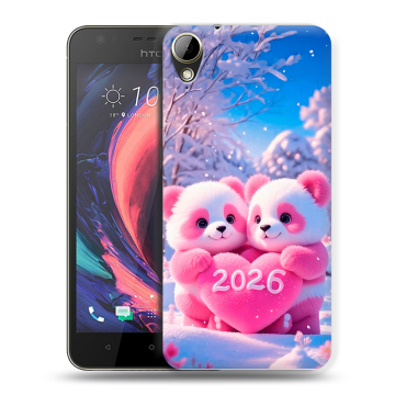 Пластиковый чехол на HTC Desire 10 Lifestyle с принтом Новый год