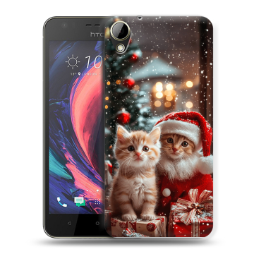 Пластиковый чехол на HTC Desire 10 Lifestyle с принтом Новый год