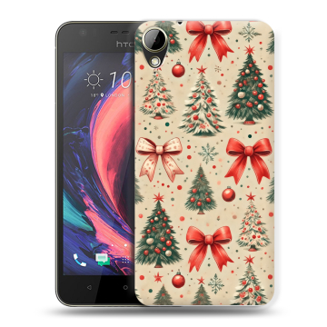 Пластиковый чехол на HTC Desire 10 Lifestyle с принтом Новый год