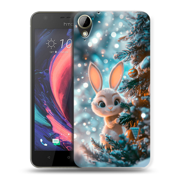 Пластиковый чехол на HTC Desire 10 Lifestyle с принтом Новый год