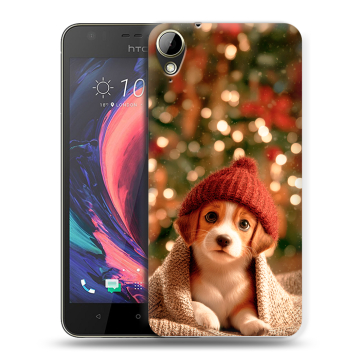 Пластиковый чехол на HTC Desire 10 Lifestyle с принтом Новый год