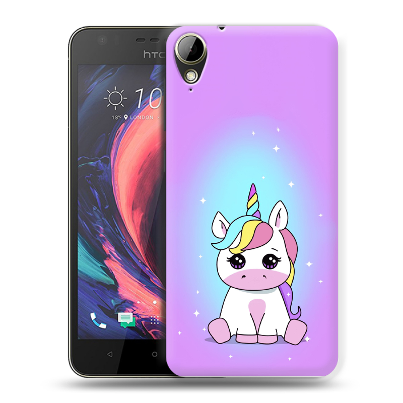 Пластиковый чехол на HTC Desire 10 Lifestyle с принтом Единорог Пластиковый чехол на HTC Desire 10 Lifestyle с принтом Единорог