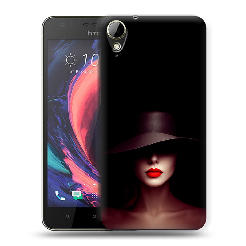 Пластиковый чехол на HTC Desire 10 Lifestyle с принтом Девушка в шляпе Пластиковый чехол на HTC Desire 10 Lifestyle с принтом Девушка в шляпе