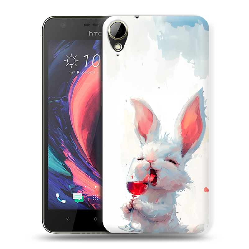 Пластиковый чехол на HTC Desire 10 Lifestyle с принтом кролик зайчик Пластиковый чехол на HTC Desire 10 Lifestyle с принтом кролик зайчик