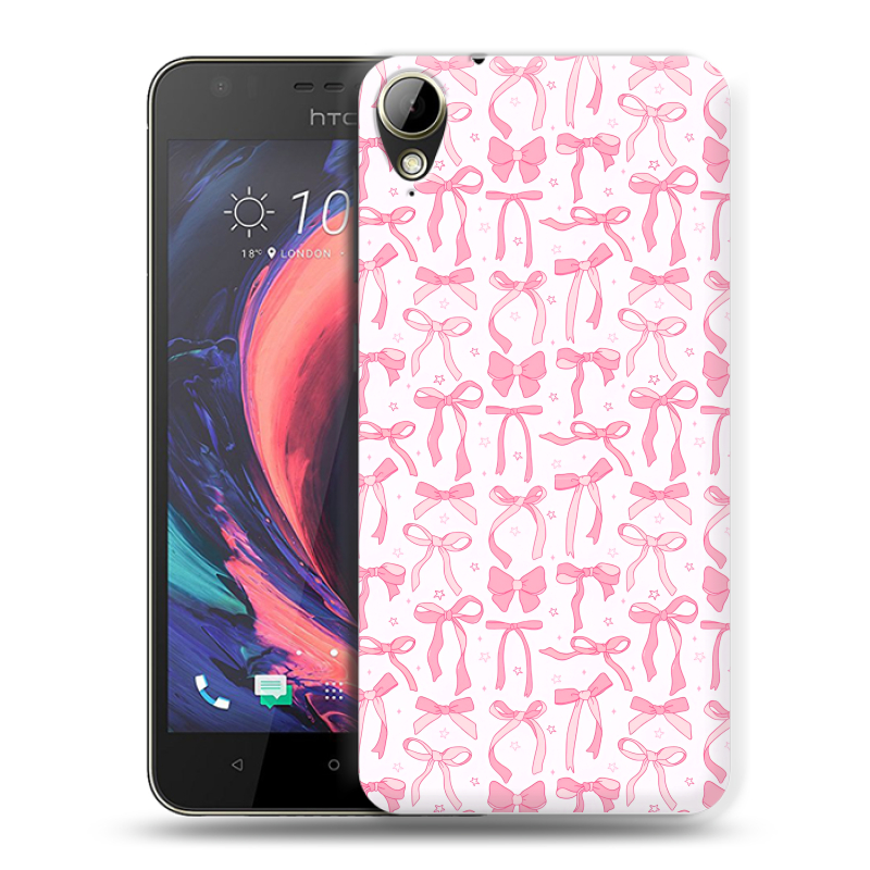 Пластиковый чехол на HTC Desire 10 Lifestyle с принтом Розовые бантики Пластиковый чехол на HTC Desire 10 Lifestyle с принтом Розовые бантики