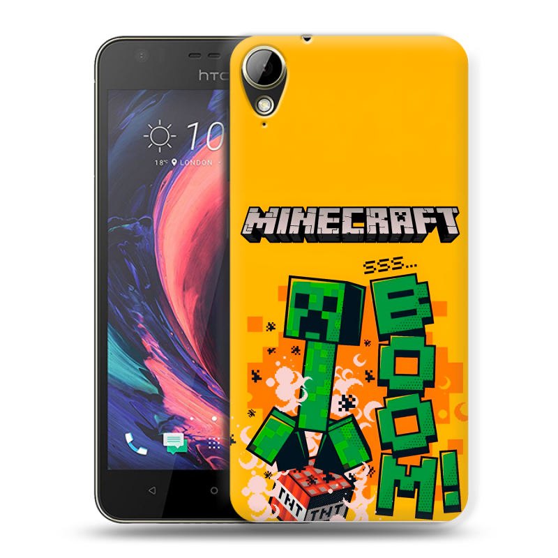 Пластиковый чехол на HTC Desire 10 Lifestyle с принтом Майнкрафт Minecraft Пластиковый чехол на HTC Desire 10 Lifestyle с принтом Майнкрафт Minecraft