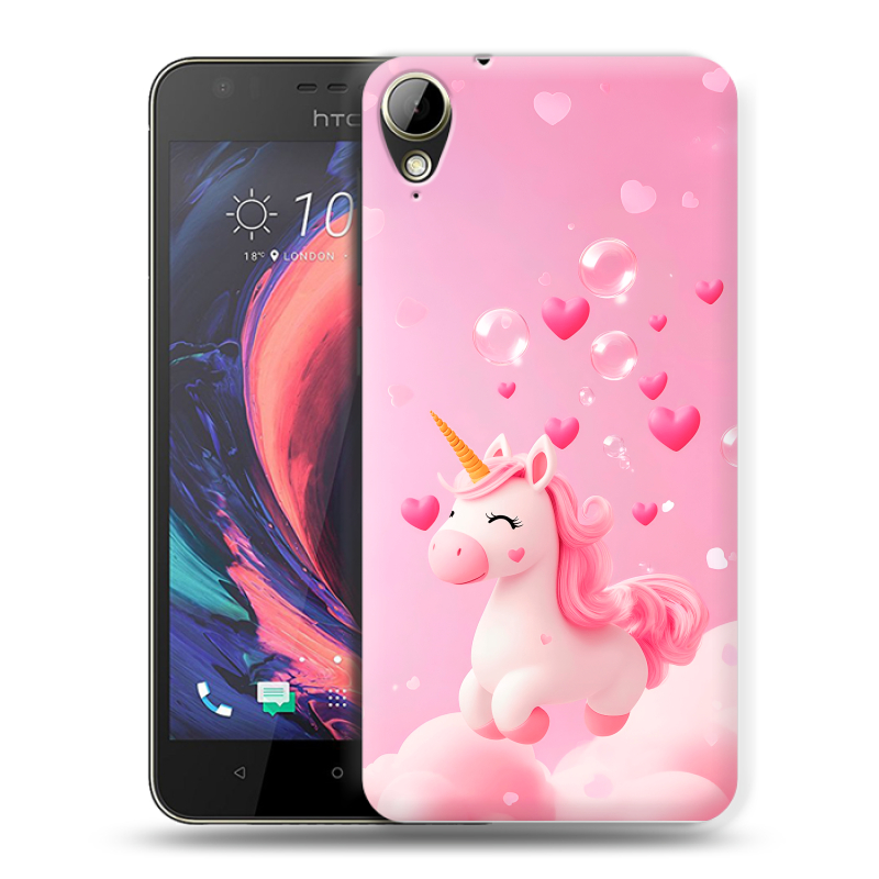 Пластиковый чехол на HTC Desire 10 Lifestyle с принтом Единорог Пластиковый чехол на HTC Desire 10 Lifestyle с принтом Единорог