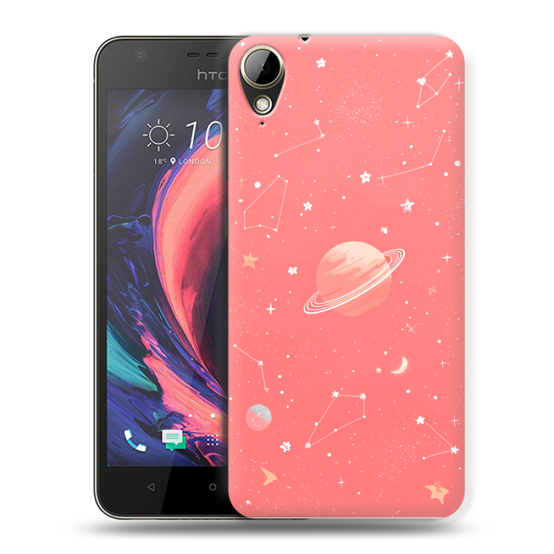 Пластиковый чехол на HTC Desire 10 Lifestyle с принтом Розовый космос Пластиковый чехол на HTC Desire 10 Lifestyle с принтом Розовый космос