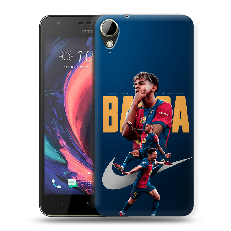 Пластиковый чехол на HTC Desire 10 Lifestyle с принтом Барселона Barca Yamal Пластиковый чехол на HTC Desire 10 Lifestyle с принтом Барселона Barca Yamal