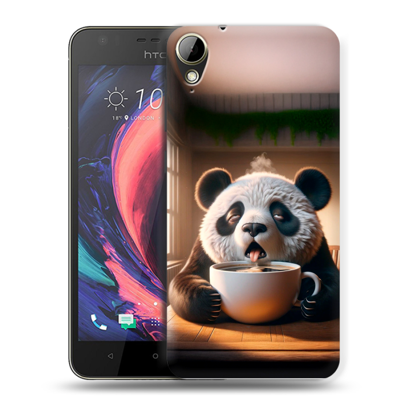 Пластиковый чехол на HTC Desire 10 Lifestyle с принтом смешная панда Пластиковый чехол на HTC Desire 10 Lifestyle с принтом смешная панда
