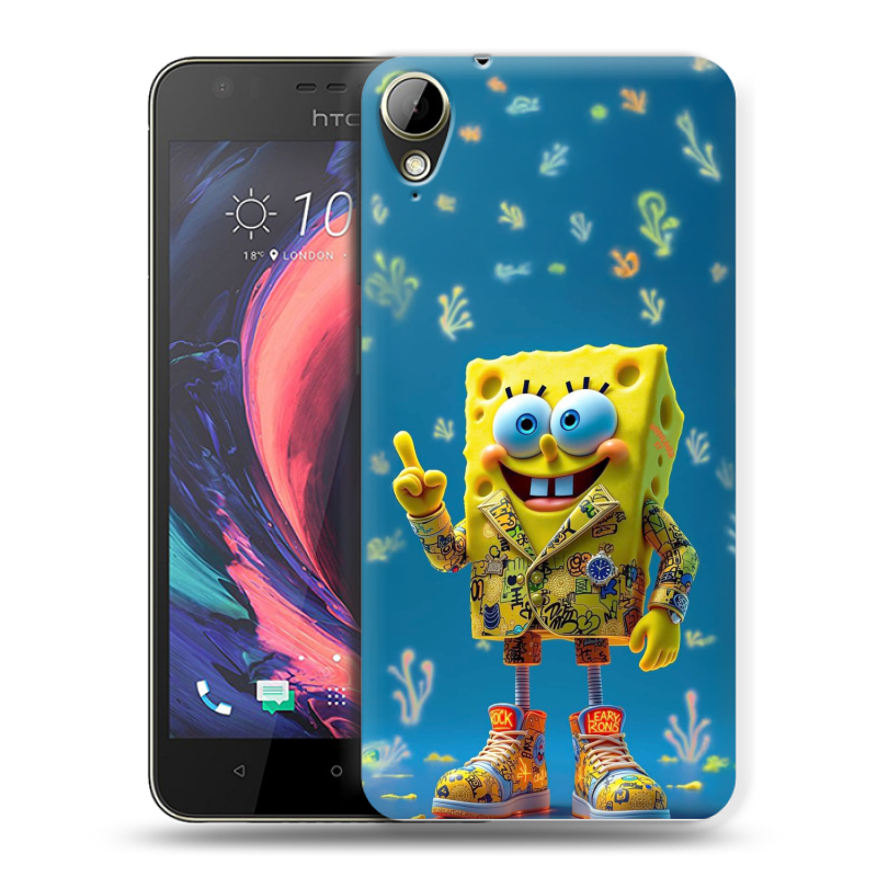 Пластиковый чехол на HTC Desire 10 Lifestyle с принтом Спанч боб Спанчбоб Пластиковый чехол на HTC Desire 10 Lifestyle с принтом Спанч боб Спанчбоб