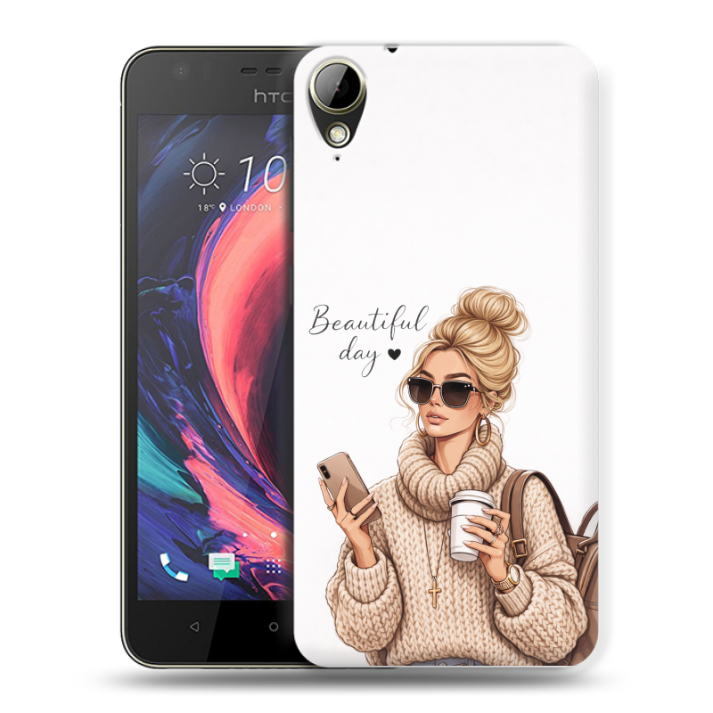 Пластиковый чехол на HTC Desire 10 Lifestyle с принтом женский Пластиковый чехол на HTC Desire 10 Lifestyle с принтом женский