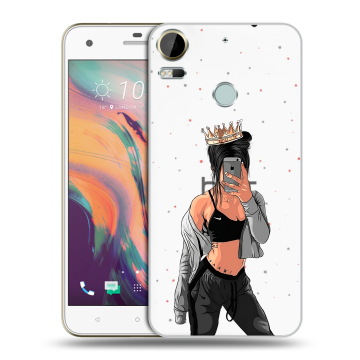 Силиконовый чехол на HTC Desire 10 Pro с принтом Женские принты