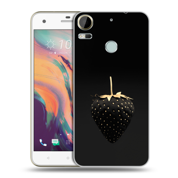 Силиконовый чехол на HTC Desire 10 Pro с принтом Черная клубника