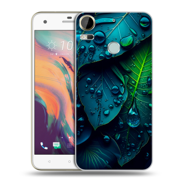 Силиконовый чехол на HTC Desire 10 Pro с принтом Листья Силиконовый чехол на HTC Desire 10 Pro с принтом Листья