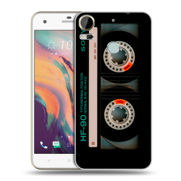 Силиконовый чехол на HTC Desire 10 Pro с принтом Кассета